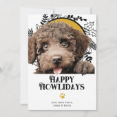 ハッピーハウリデイズスペインのウォータードッグクリスマス シーズンカード (正面)