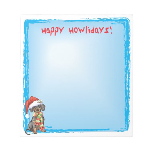 ハッピーハウリデイズダックスフント ノートパッド (正面)