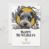 ハッピーハウリデイズチェスキーテリアードッグクリスマス シーズンカード (正面)