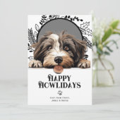 ハッピーハウリデイズチベットテリアードッグクリスマス シーズンカード (スタンド正面)