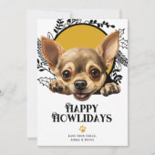 ハッピーハウリデイズチワフアドッグクリスマス シーズンカード (正面)
