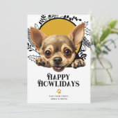 ハッピーハウリデイズチワフアドッグクリスマス シーズンカード (スタンド正面)