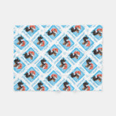 ハッピーハウリデイズトイマンチェスターテリア フリースブランケット (正面(横))