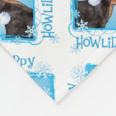 ハッピーハウリデイズトイマンチェスターテリア フリースブランケット (角)