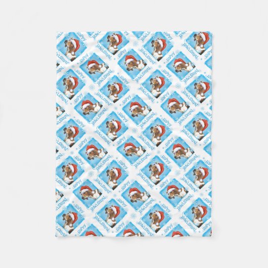 ハッピーハウリデイズトリーイングウォーカーフリースブランケット フリースブランケット (正面)