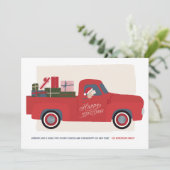 ハッピーハウリデイズドッグイントラックスケッチホリデーカード シーズンカード (スタンド正面)