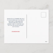 ハッピーハウリデイズドッグイントラックスケッチホリデーカード シーズンポストカード (裏面)