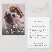 ハッピーハウリデイズドッグトリマーペットシッターホリデイズ ノートカード (正面/裏面)