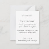 ハッピーハウリデイズドッグトリマーペットシッターホリデイズ ノートカード (裏面)