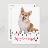 ハッピーハウリデイズドッグフォトフェスティバルクリスマスライト ポストカード (正面/裏面)
