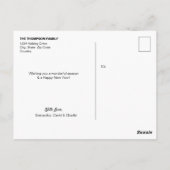 ハッピーハウリデイズドッグフォトフェスティバルクリスマスライト ポストカード (裏面)