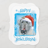 ハッピーハウリデイズナポリタンマスティフホリデーカード シーズンカード (正面/裏面)