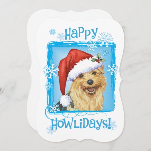 ハッピーハウリデイズノーフォークテリア シーズンカード (正面/裏面)