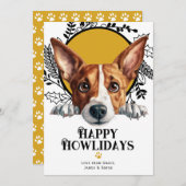 ハッピーハウリデイズバセンジドッグクリスマス シーズンカード (正面/裏面)
