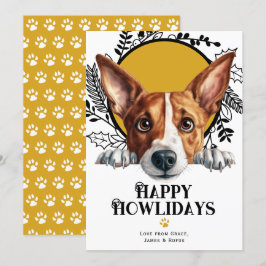 ハッピーハウリデイズバセンジドッグクリスマス シーズンカード
