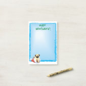 ハッピーハウリデイズパグ ポストイット (デスク上)