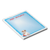 ハッピーハウリデイズパーソンラッセルテリア ノートパッド (アングル)