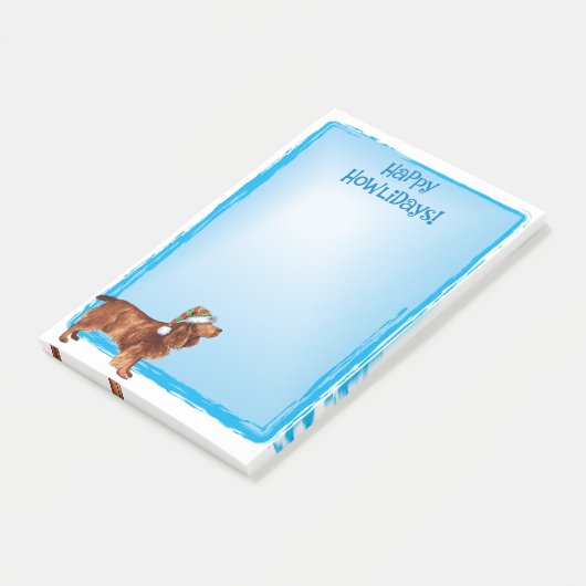 ハッピーハウリデイズフィールドスパニエル犬ポストイットノート ポストイット (アングル)