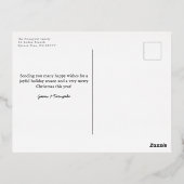 ハッピーハウリデイズフォイルポープリントドッグホリデー 箔シーズンポストカード (裏面)