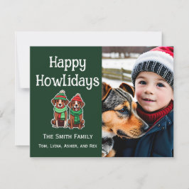 ハッピーハウリデイズフラットホリデークリスマスカード シーズンカード