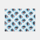 ハッピーハウリデイズブラックテロシアのリア フリースブランケット (正面(横))