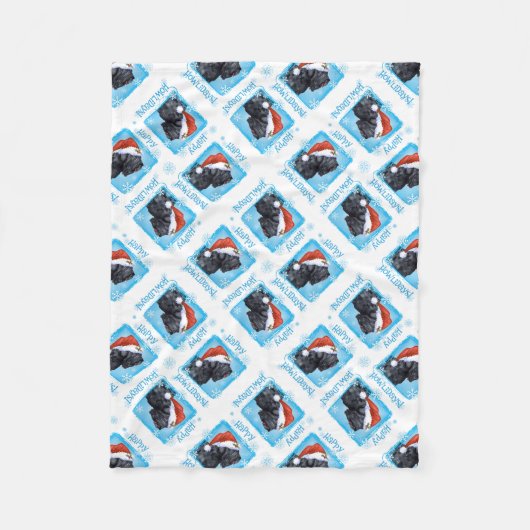ハッピーハウリデイズブラックテロシアのリア フリースブランケット (正面)