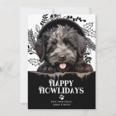 ハッピーハウリデイズブービエデフランダレスドッグクリスマス シーズンカード (正面)