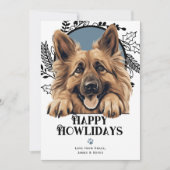 ハッピーハウリデイズベルギーテルブレン犬のクリスマス シーズンカード (正面)