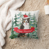 ハッピーハウリデイズベルネーズマウンテンドッグクリスマス クッション (ブランケット)