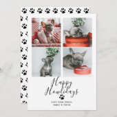 ハッピーハウリデイズペットドッグクリスマスカード 招待状 (正面/裏面)