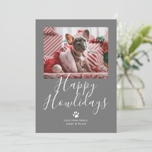ハッピーハウリデイズペットドッグクリスマス シーズンカード (スタンド正面)