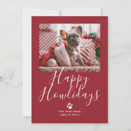 ハッピーハウリデイズペットドッグクリスマス シーズンカード