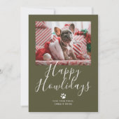 ハッピーハウリデイズペットドッグクリスマス シーズンカード (正面)