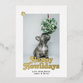 ハッピーハウリデイズペットドッグクリスマス 箔シーズンカード (正面)