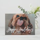 ハッピーハウリデイズペットフォトクリスマス シーズンカード (スタンド正面)