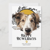 ハッピーハウリデイズボルゾイドッグクリスマス シーズンカード (正面)