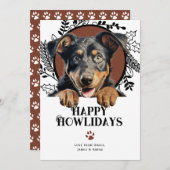 ハッピーハウリデイズボーセロンドッグクリスマス シーズンカード (正面/裏面)