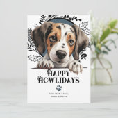 ハッピーハウリデイズポインタードッグクリスマス シーズンカード (スタンド正面)