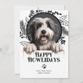 ハッピーハウリデイズポーランドローランドシープドッグクリスマス シーズンカード (正面)