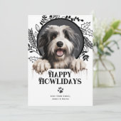 ハッピーハウリデイズポーランドローランドシープドッグクリスマス シーズンカード (スタンド正面)