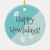 ハッピーハウリデイズミニチュアピンシャードッグかわいい子犬 セラミックオーナメント (裏面)