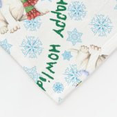 ハッピーハウリデイズミニブルテリア フリースブランケット (角)