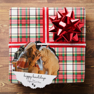 ハッピーハウリデイズミニマルクリスマスペットギフトラベル オーナメントカード