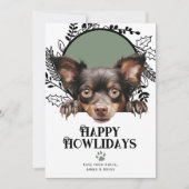 ハッピーハウリデイズムディドッグクリスマス シーズンカード (正面)