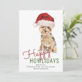 ハッピーハウリデイズヨークシャーテリアサンタハット シーズンカード (スタンド正面)