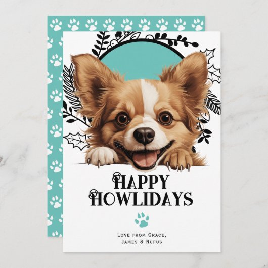 ハッピーハウリデイズロシアのトイドクリスマス シーズンカード (正面/裏面)