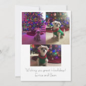ハッピーハウリデイズ クリスマスカード 招待状 (裏面)