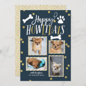 ハッピーハウリデイズ |クリスマスフォトコラージュ シーズンカード (正面/裏面)