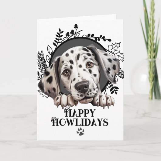 ハッピーハウリデイズ ダルメシアン 犬 クリスマス (正面)