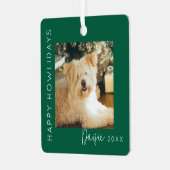 ハッピーハウリデイズ | ペットフォトクリスマスツリー メタルオーナメント (正面左)